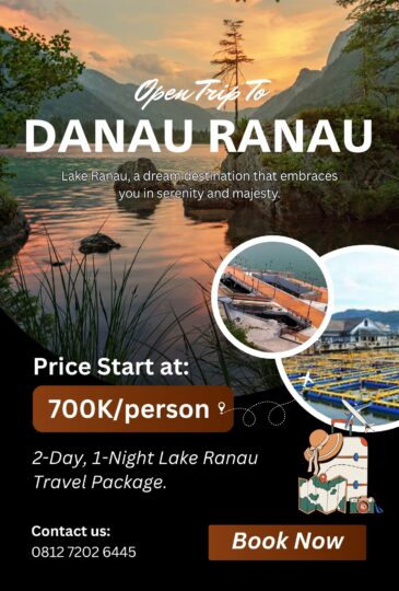 Black and White Modern Open Trip to Danau Toba Flyer