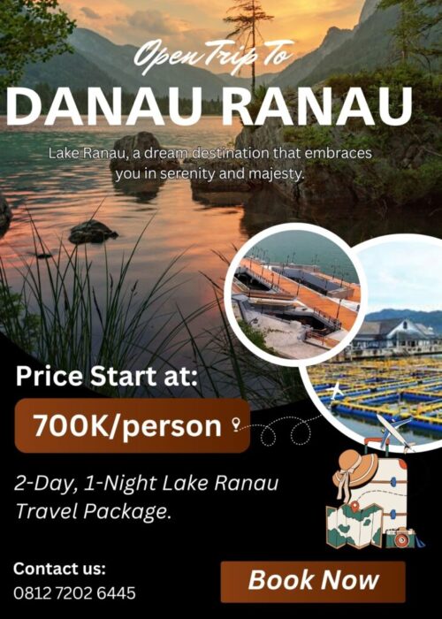 Black and White Modern Open Trip to Danau Toba Flyer